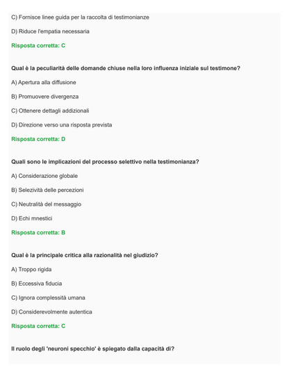 Psicologia giuridica e dei processi cognitivi