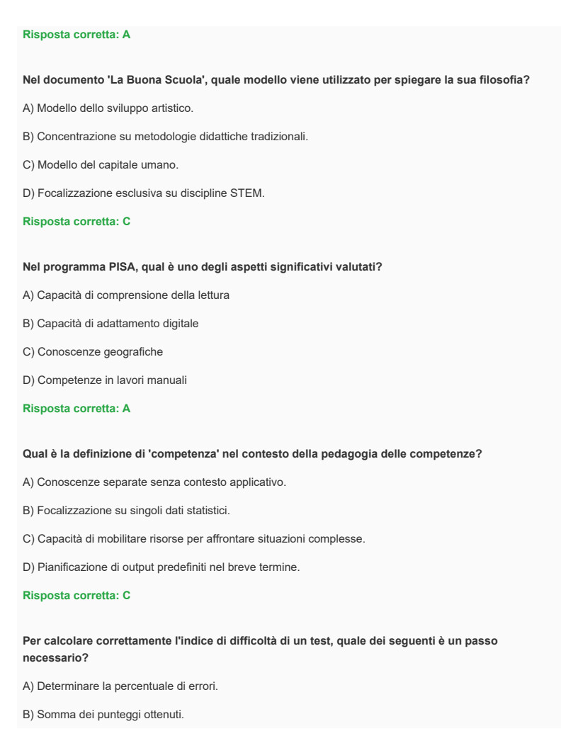 Docimologia - SINGOLO 9 CFU