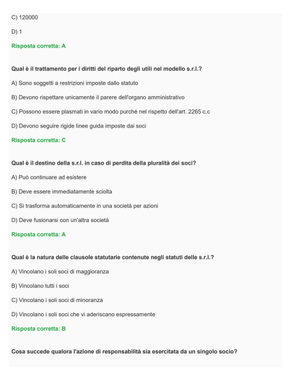 Diritto commerciale avanzato