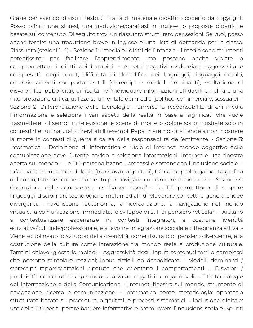 Riassunto di Psicologia generale — Pegaso