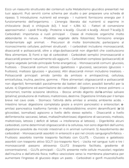 Riassunto di Biochimica della nutrizione e nutraceutica