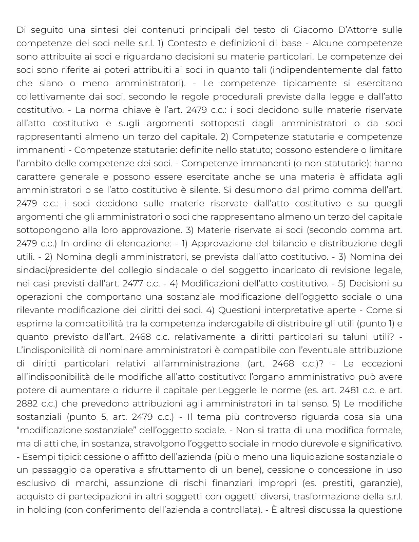Riassunto di Diritto Commerciale Avanzato