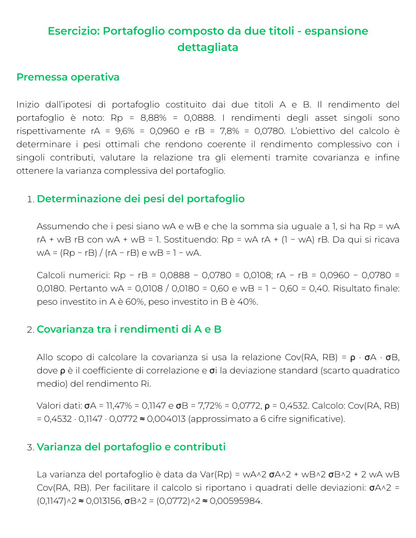 Riassunto di Finanza Quantitativa e Derivati
