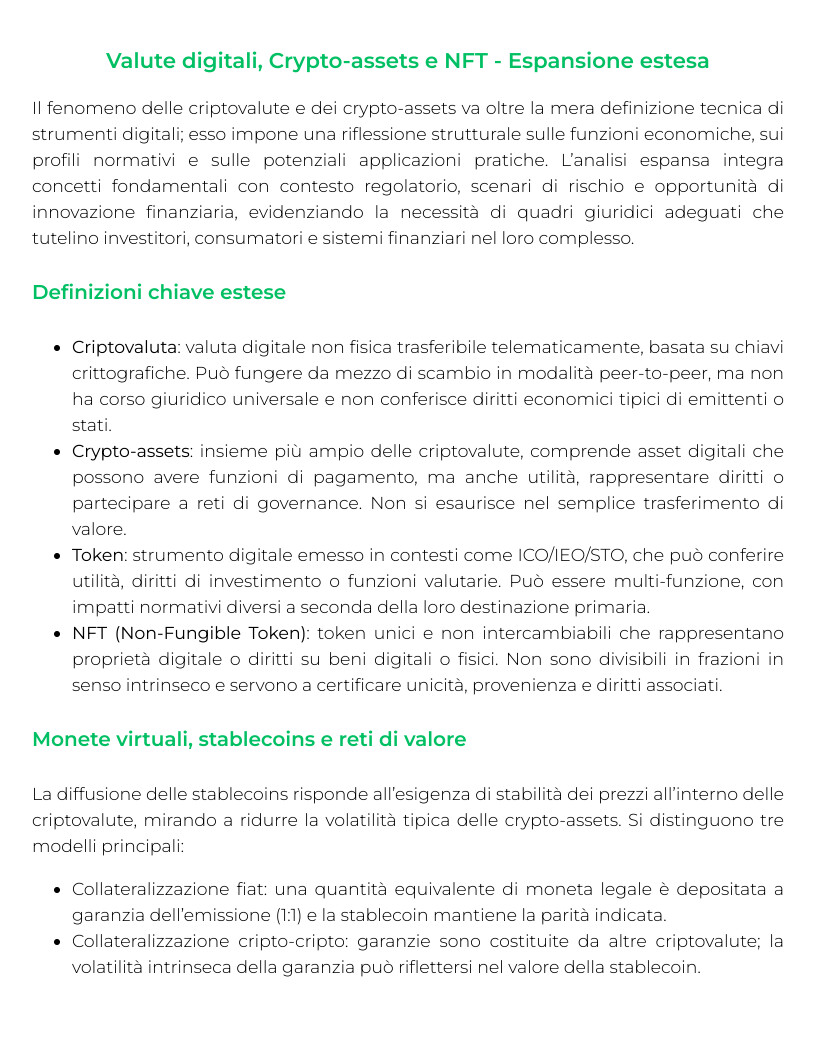 Riassunto di Tecnologia BLOCKCHAIN e diritto del FINTECH