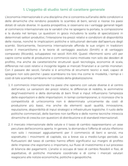 Riassunto di Economia Internazionale - MA1757