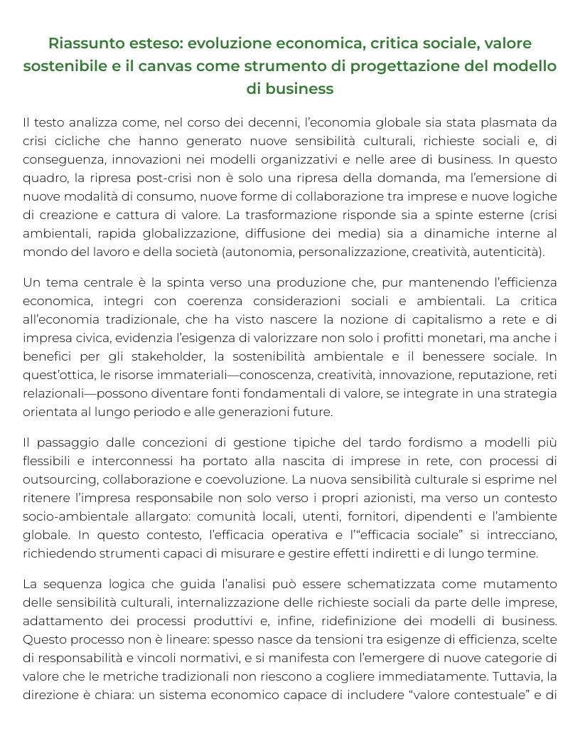 Riassunto di Management per le imprese della sicurezza