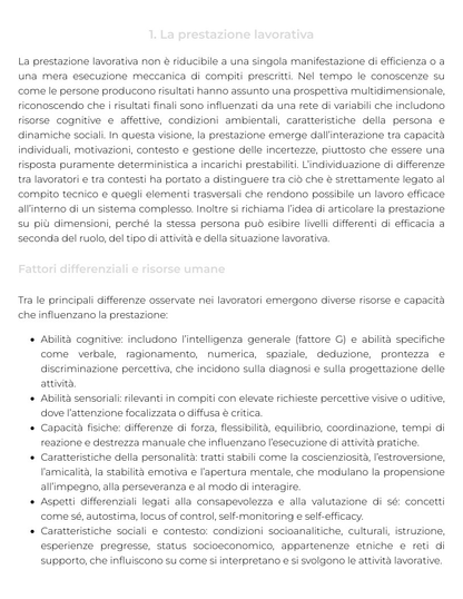 Riassunto di Psicologia del lavoro e delle organizzazioni