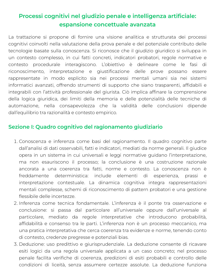 Riassunto di Psicologia giuridica e dei processi cognitivi