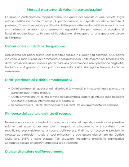 Riassunto di Analisi dei Mercati Finanziari