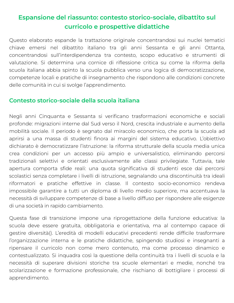 Riassunto di Docimologia