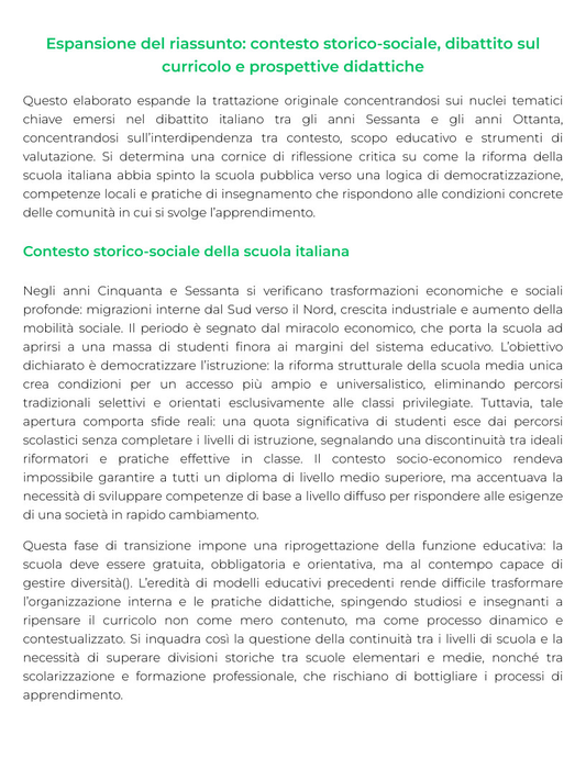 Riassunto di Docimologia