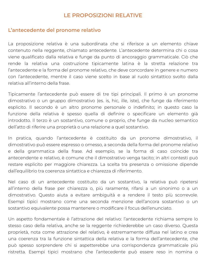 Riassunto di Lingua e letteratura latina — Pegaso