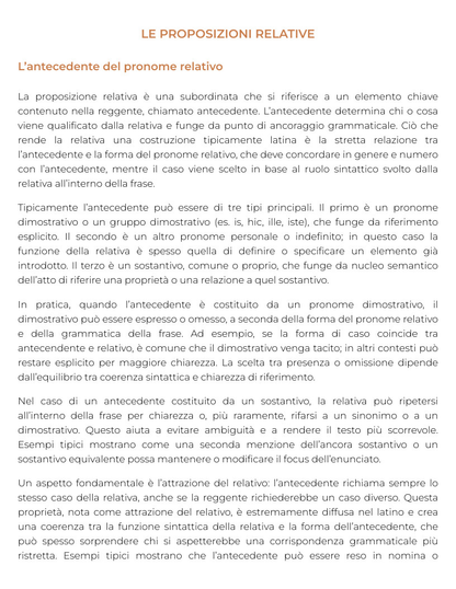 Riassunto di Lingua e letteratura latina — Pegaso