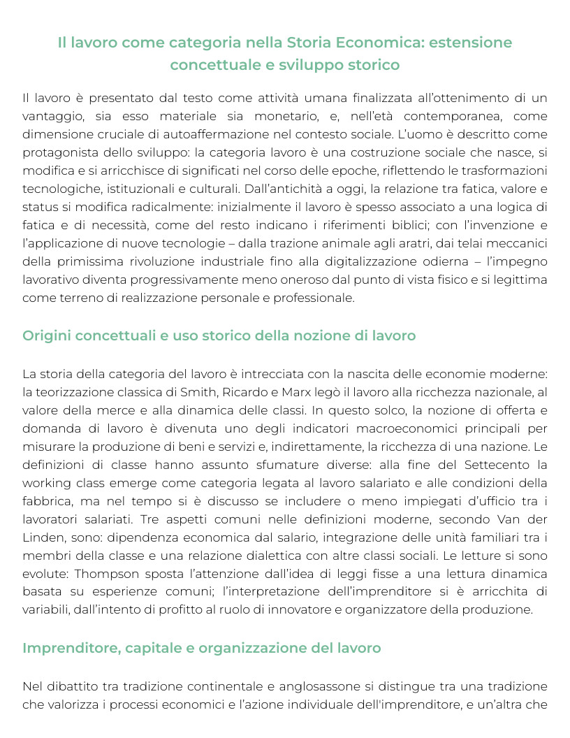Riassunto di Dinamiche ed evoluzione delle politiche del lavoro - MA1757