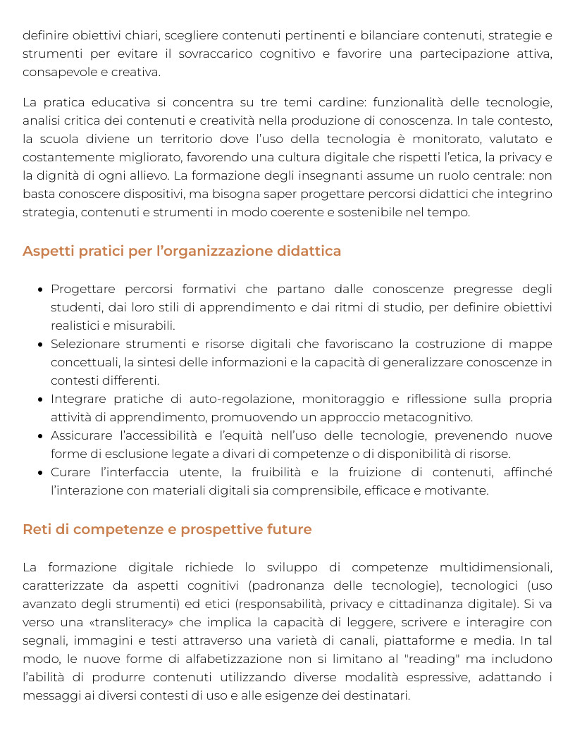 Riassunto di Pedagogia e didattica nell'ecosistema formativo