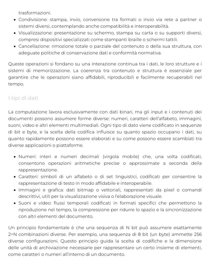 Riassunto di Informatica