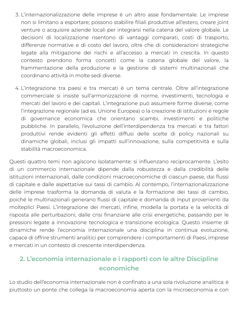 Riassunto di Economia Internazionale - MA1757