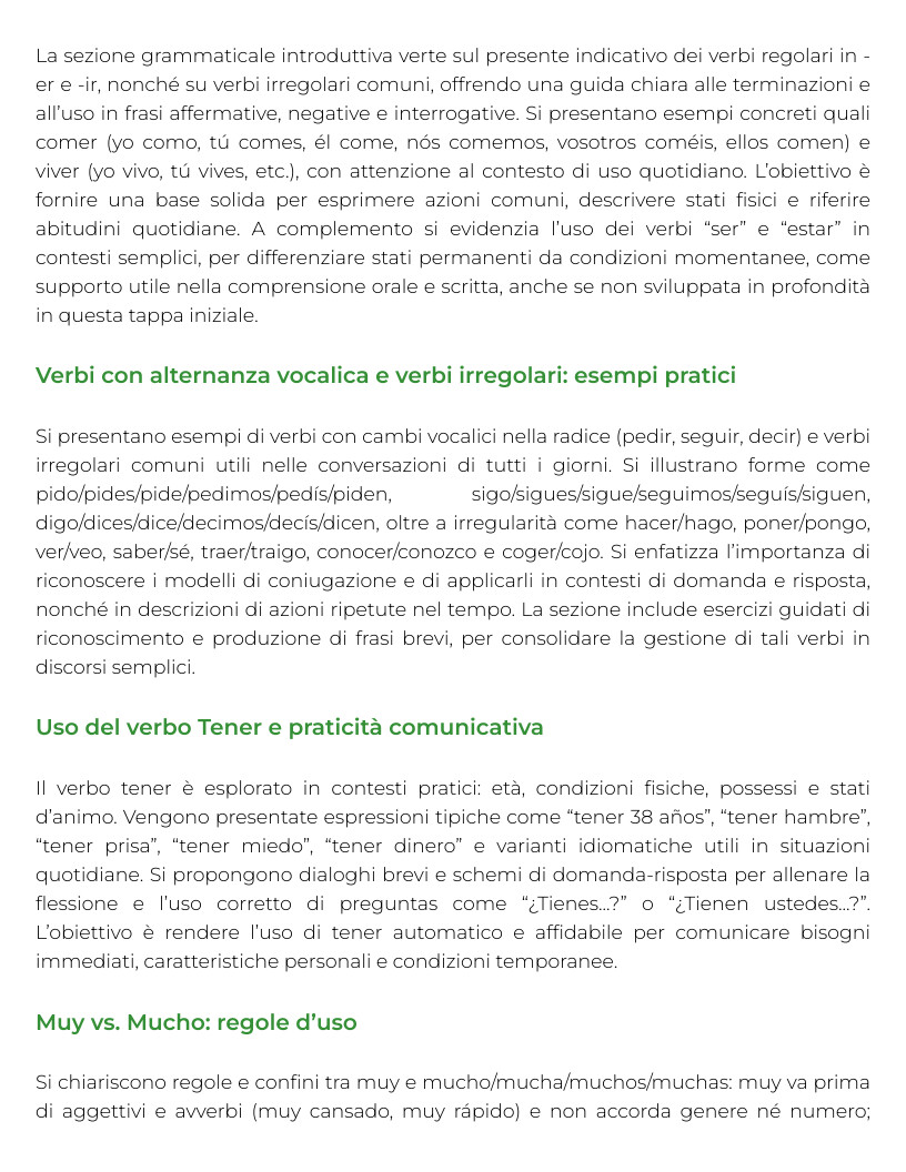 Riassunto di Lingua spagnola
