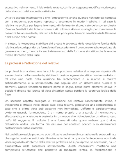 Riassunto di Lingua e letteratura latina — Pegaso