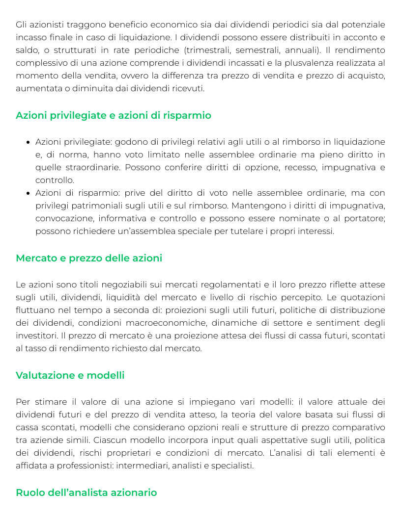 Riassunto di Analisi dei Mercati Finanziari