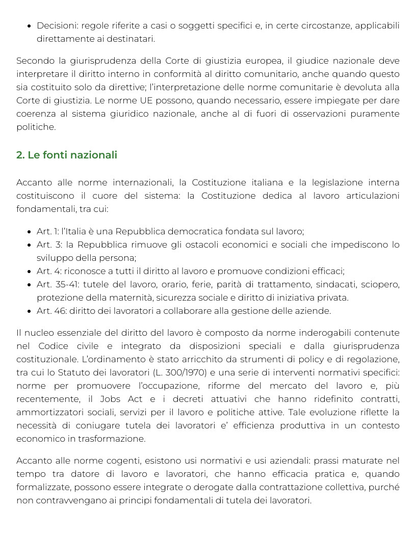 Riassunto di Diritto del lavoro e della sicurezza sul lavoro