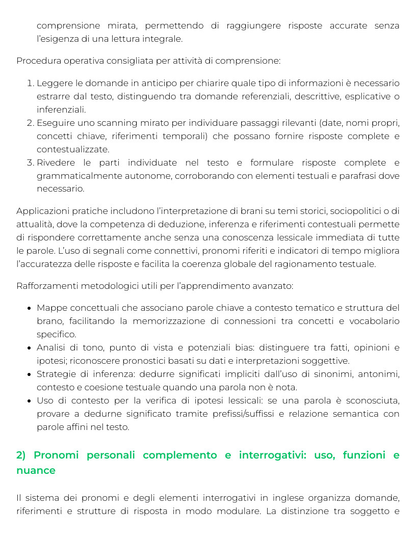 Riassunto di Lingua inglese — Pegaso L-19