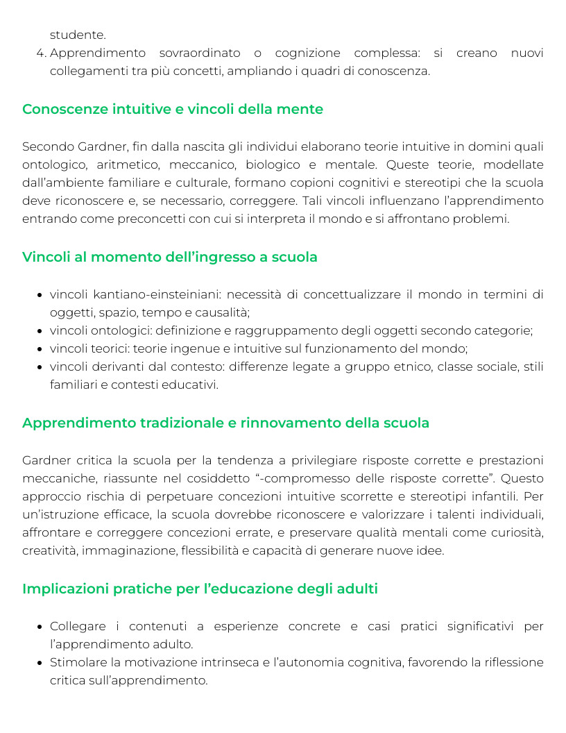 Riassunto di Educazione degli adulti