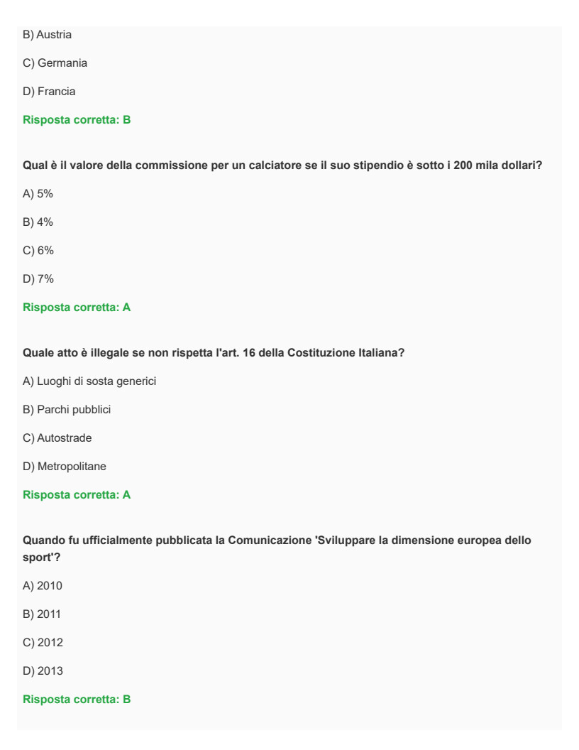 Legislazione sportiva dell'UE
