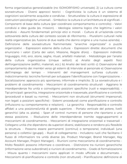 Riassunto di Organizzazione e sviluppo delle risorse umane