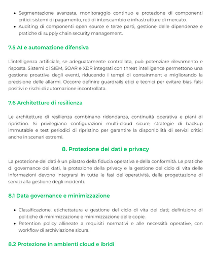 Riassunto di Cyber Security e operatori bancari e finanziari