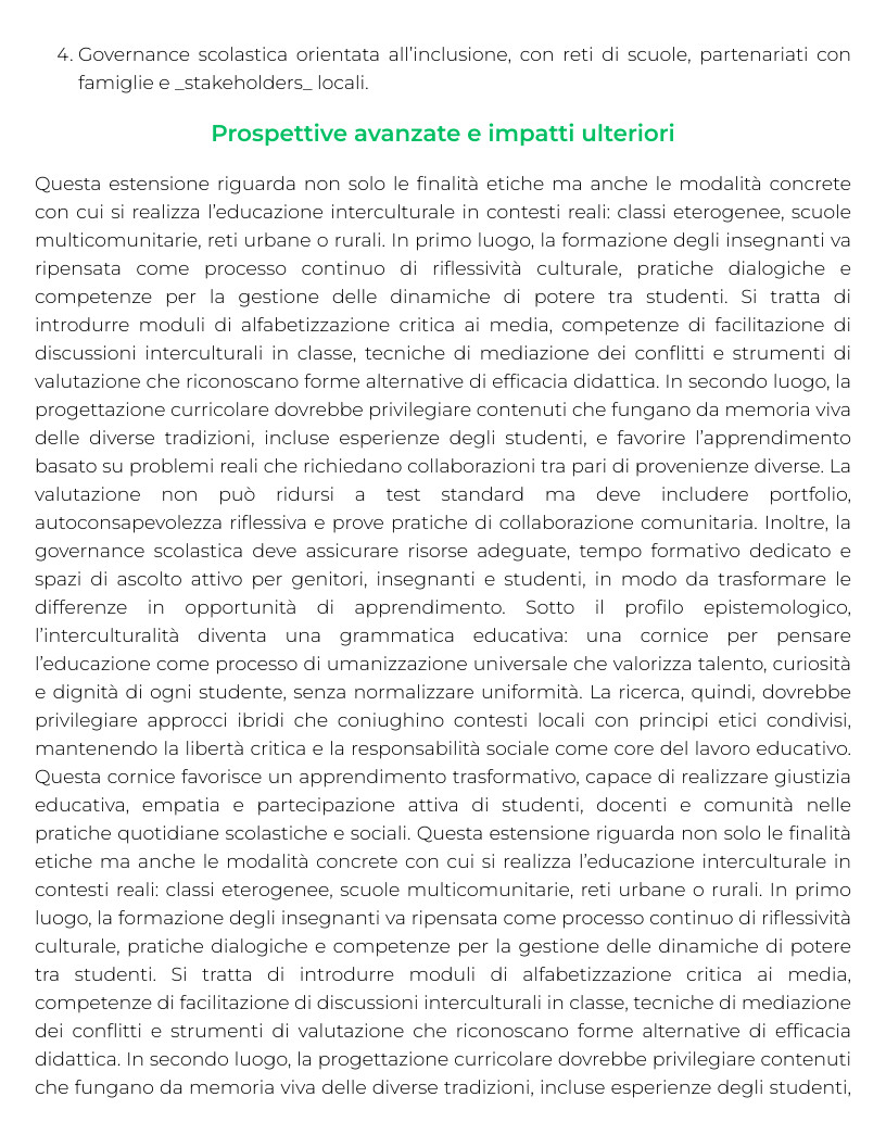Riassunto di Pedagogia interculturale