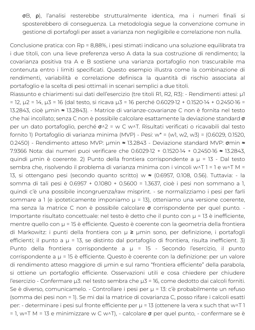 Riassunto di Finanza Quantitativa e Derivati