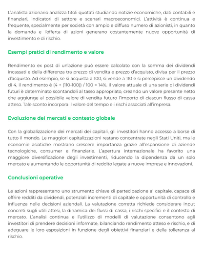 Riassunto di Analisi dei Mercati Finanziari