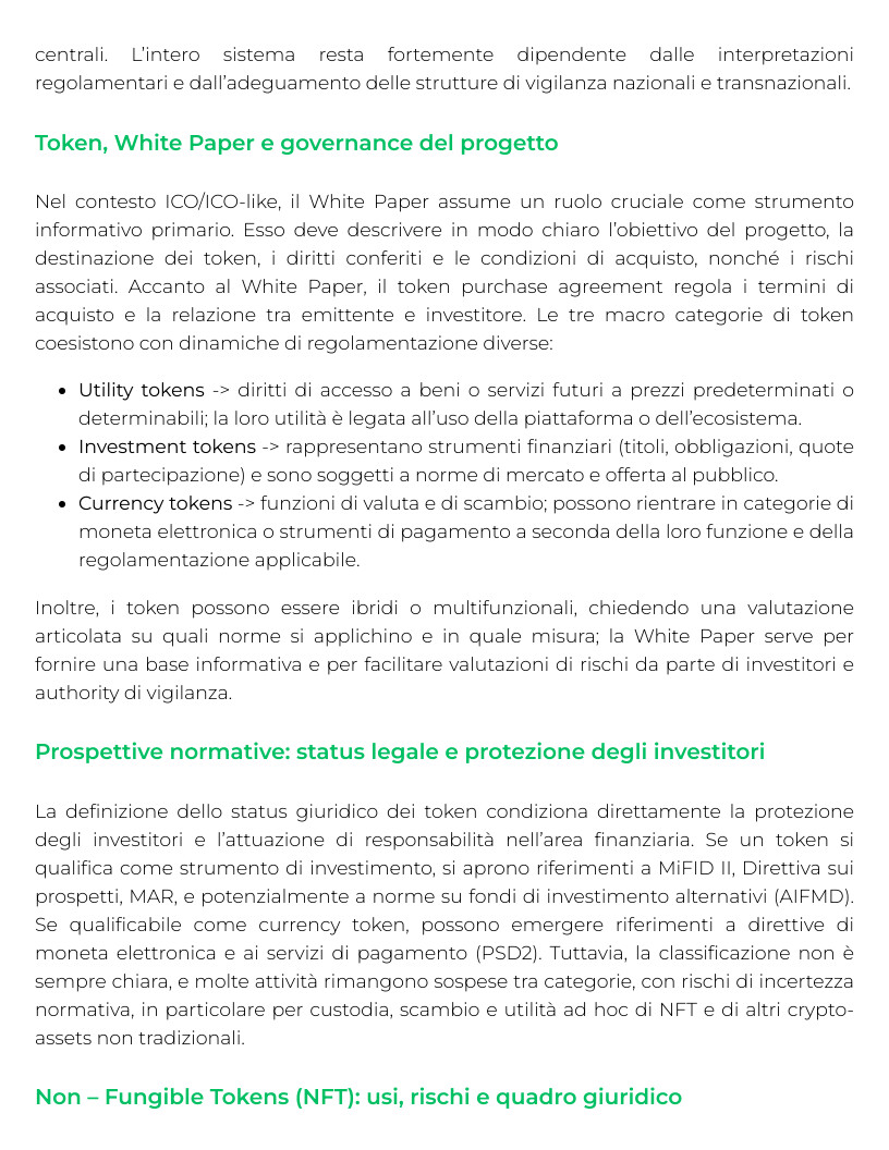 Riassunto di Tecnologia BLOCKCHAIN e diritto del FINTECH