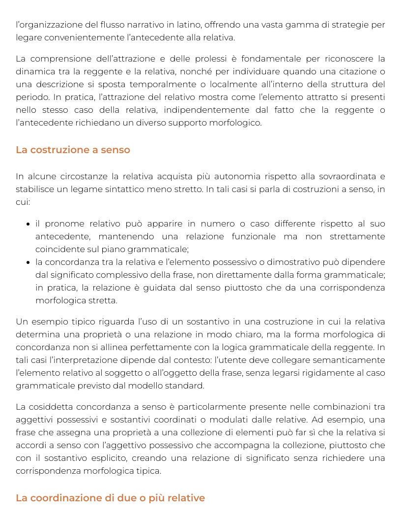 Riassunto di Lingua e letteratura latina — Pegaso