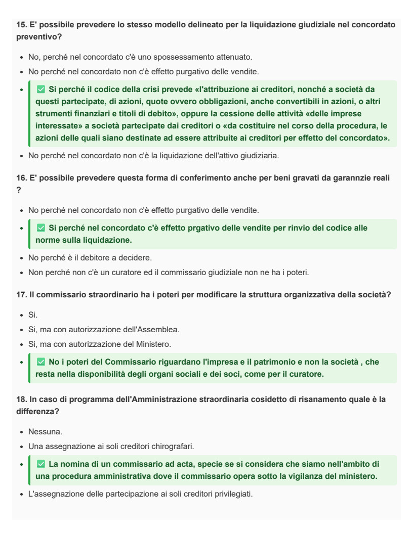 Diritto commerciale avanzato