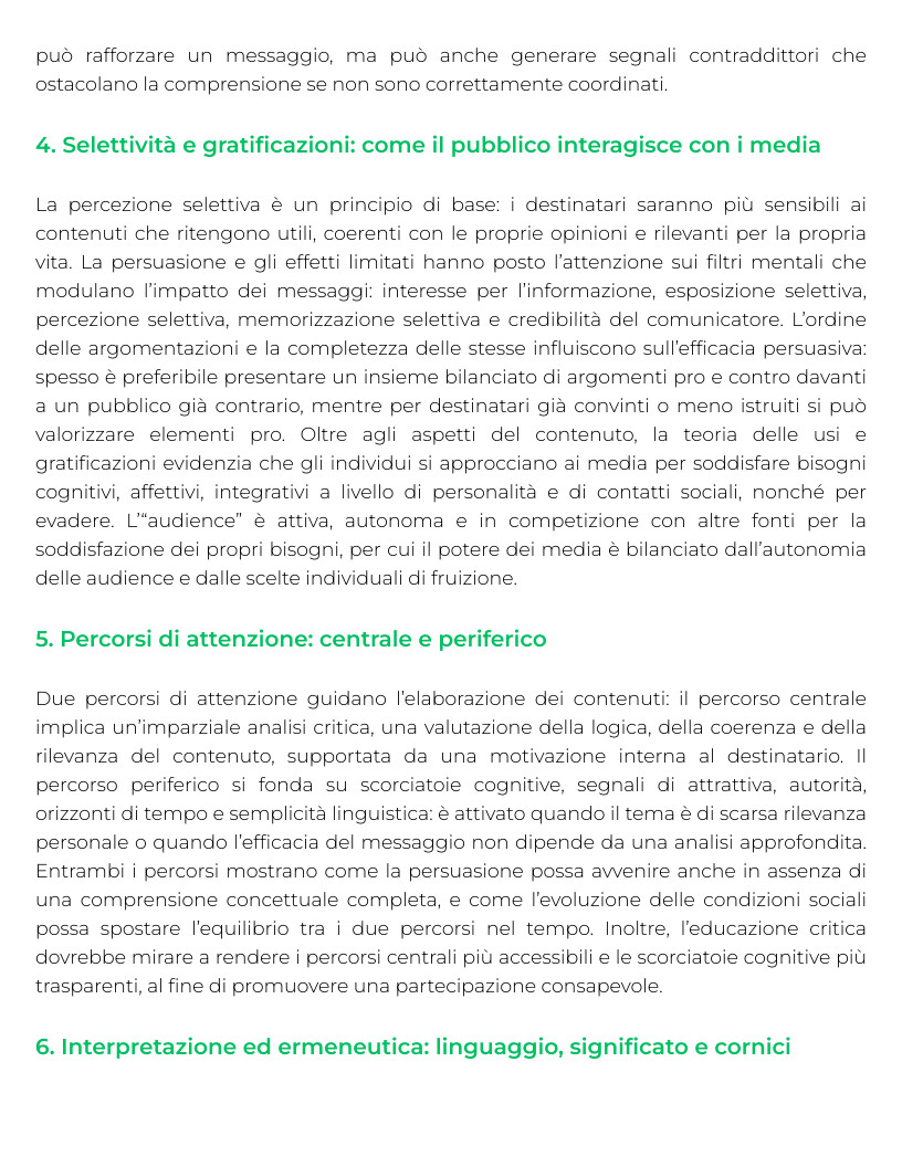 Riassunto di Teorie e tecniche della comunicazione di massa