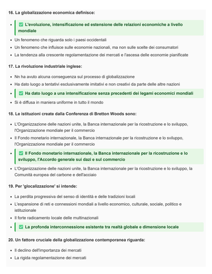 Storia della globalizzazione e dei mercati internazionali - MA1757