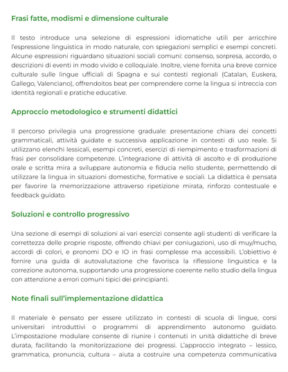 Riassunto di Lingua spagnola