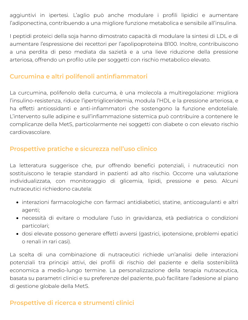 Riassunto di Sindrome metabolica e intestino