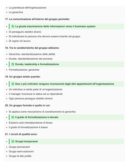 Organizzazione e sviluppo delle risorse umane
