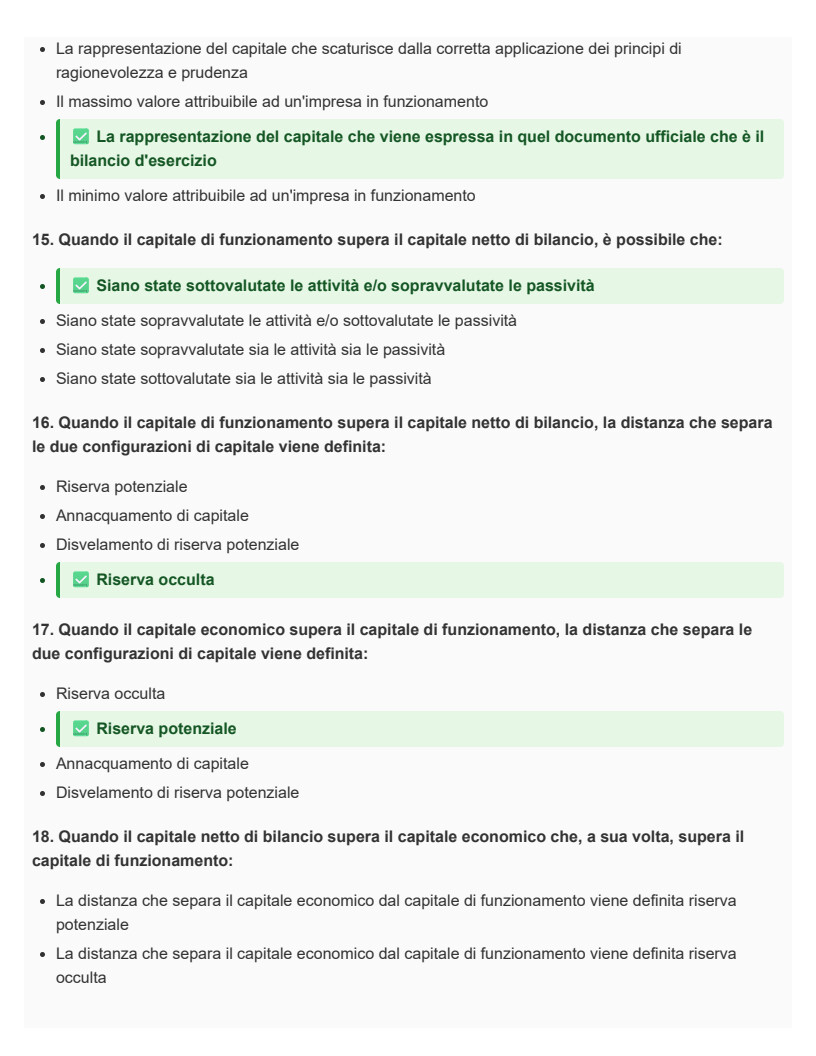 Metodologie e determinazioni quantitative d'azienda