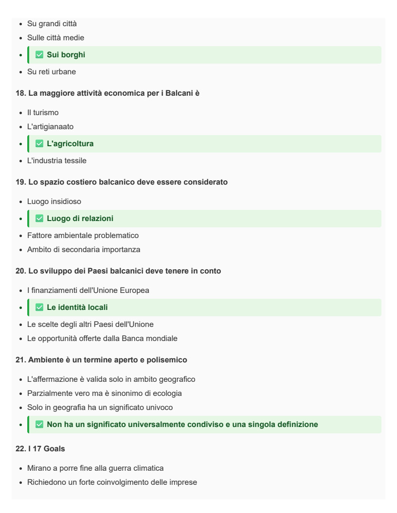 Geografia 2 - CORSO SINGOLO