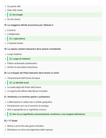 Geografia 2 - CORSO SINGOLO
