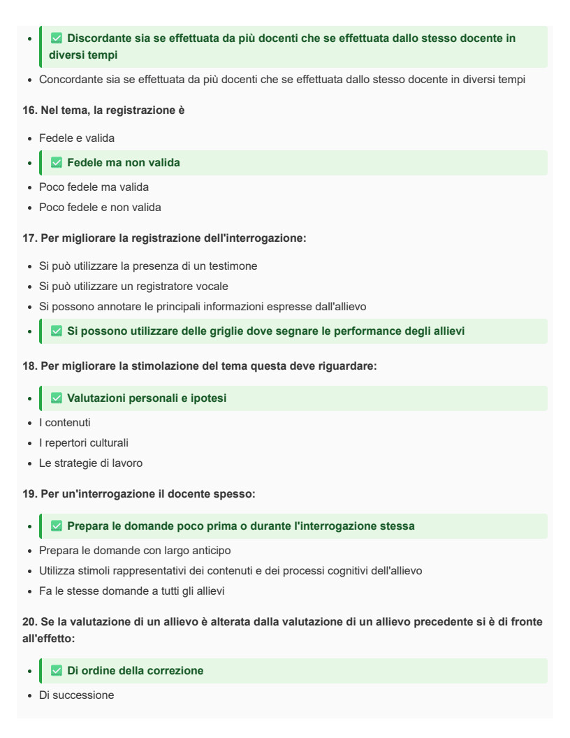 Docimologia - SINGOLO 9 CFU