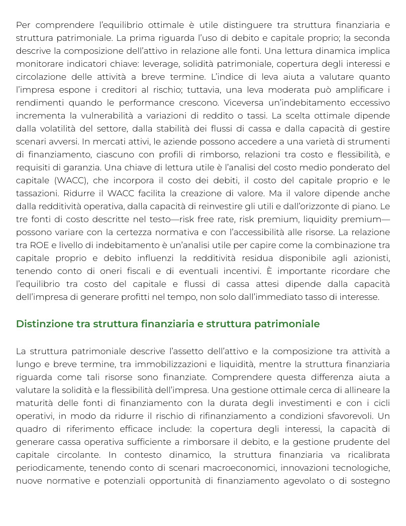 Riassunto di Finanza aziendale per l'investigazione