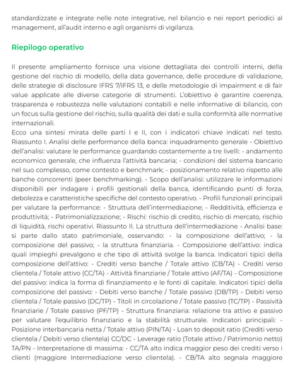 Riassunto di I bilanci degli operatori del mercato bancario e finanaziario