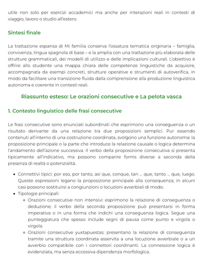 Riassunto di Lingua spagnola