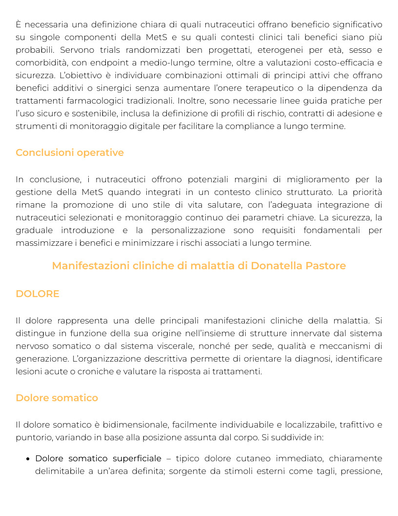 Riassunto di Sindrome metabolica e intestino