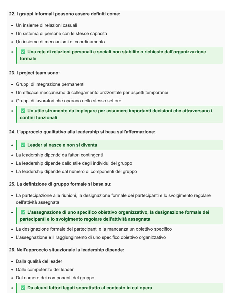 Organizzazione e sviluppo delle risorse umane